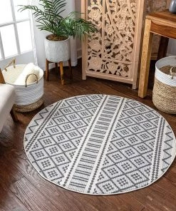 Well Woven Ventova Grey Tribal Geometric Runner Rug