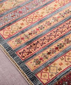 UL Tribal Pattern Blue Soft Area Rug