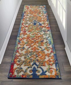 Modern Rugs And Decor All Area Rugs And Runners Multicolor Easy-Care Indoor-Outdoor Rug
