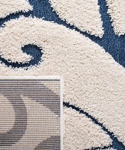 FAS All Area Rugs And Runners Premium Swirl Thick Plush Cream/Blue Area Shag Rug 16 FAS All Area Rugs And Runners Premium Swirl Thick Plush Cream/Blue Area Shag Rug