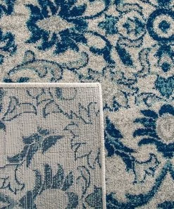 Safavieh All Area Rugs And Runners Evoke CollectionNon-Shedding Stain Resistant Living Room Bedroom Area Rug Ivory / Blue