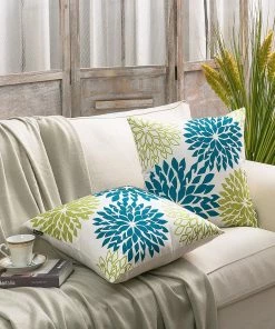 ZMN Decorative Dahlia Throw Pillow Cushion Cover Home Décor