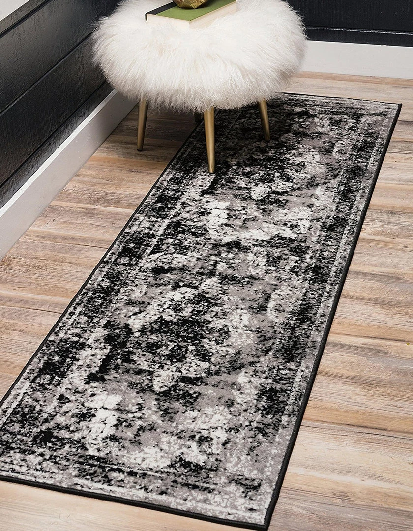 UL Vintage Distressed Black Area Rugs All Area Rugs And Runners 8 UL Vintage Distressed Black Area Rugs All Area Rugs And Runners