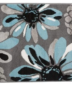 WRG All Area Rugs And Runners Floral Gray Black Blue Area Rug 16 WRG All Area Rugs And Runners Floral Gray Black Blue Area Rug