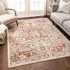Stella All Area Rugs And Runners Oriental Medallion Vintage Red Ivory Soft Area Rug