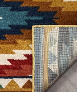 Well Woven Mia Blue Southwestern Medallion Mat Rug