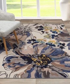 WRG All Area Rugs And Runners Floral Cream Multicolor Area Rug Non-Slip Non Skid 10 WRG All Area Rugs And Runners Floral Cream Multicolor Area Rug Non-Slip Non Skid
