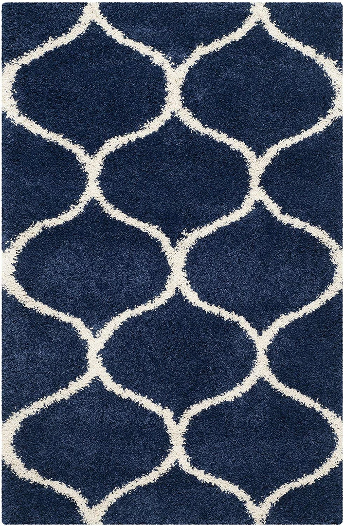 FAS All Area Rugs And Runners Moroccan Pattern Navy Ivory Plush Shag Area Rug 3 FAS All Area Rugs And Runners Moroccan Pattern Navy Ivory Plush Shag Area Rug