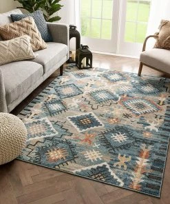 Well Woven Laci Blue Moroccan Tribal Area Rug All Area Rugs And Runners