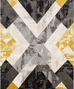 Well Woven All Area Rugs And Runners Rheta Blue Modern Geometric Stripes & Angles Pattern Area Rug