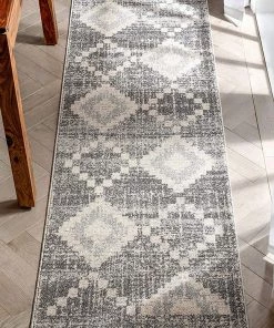 Modern Rugs And Decor Julia Ivory Grey Tassel Tribal Area Rug