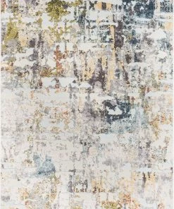 Unique Loom Azura Multi Abstract Distressed Pattern Runner Rug All Area Rugs And Runners