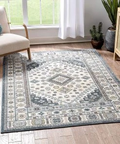 Unique Loom Aryn Blue Tribal Medallion Pattern Area Rug All Area Rugs And Runners