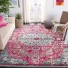 Safavieh Madison Collection Boho Chic Medallion Distressed Soft Area Rug Fuchsia / Teal All Area Rugs And Runners