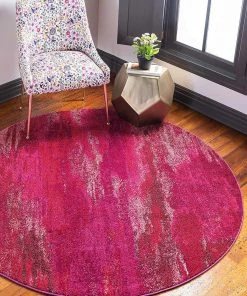 FAS Bright Abstract Pink Magenta Soft Area Rug