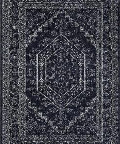 FAS All Area Rugs And Runners Oriental Vintage Distressed Medallion Navy/Ivory Soft Area Rug 15 FAS All Area Rugs And Runners Oriental Vintage Distressed Medallion Navy/Ivory Soft Area Rug