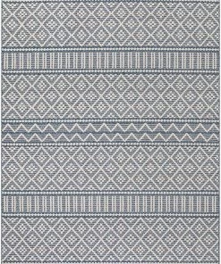 Well Woven All Area Rugs And Runners Ventova Denim Blue Tribal Geometric Area Rug