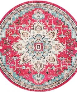 Modern Rugs And Decor Boho Chic Medallion Distressed Soft Area Rug, Fuchsia / Blue All Area Rugs And Runners 23 Modern Rugs And Decor Boho Chic Medallion Distressed Soft Area Rug, Fuchsia / Blue All Area Rugs And Runners