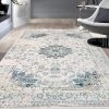 WRG Traditional Persian Pattern Soft Ivory Blue Area Rug All Area Rugs And Runners