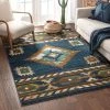 Well Woven Lizette Dark Blue Traditional Medallion Area Rug
