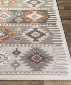 Artistic Norie Soft Area Rug Gray / Terracotta
