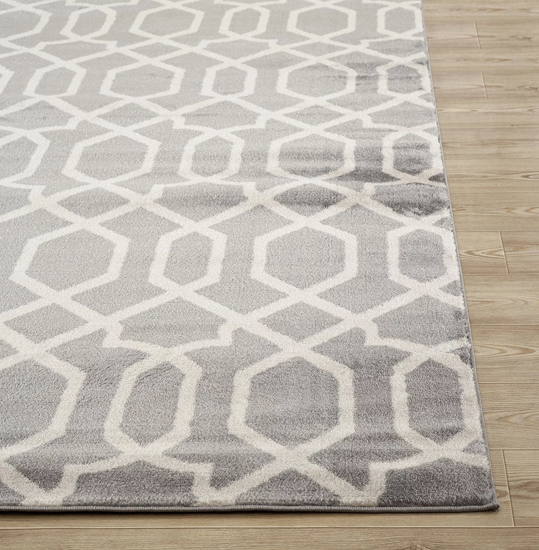 WRG All Area Rugs And Runners Gray Off-White Trellis Soft Area Rug 3 WRG All Area Rugs And Runners Gray Off-White Trellis Soft Area Rug
