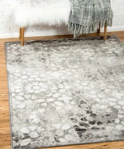 UL Vintage Gray/Grey Ivory Area Rug