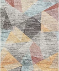 Well Woven Laroy Soft Pastel Multi Color Triangle Boxes & Squares Geometric Area Rug All Area Rugs And Runners