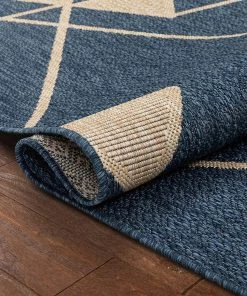 Well Woven Prosa Blue & Beige Indoor/Outdoor Flat Weave Pile Geometric Triangles Pattern Area Rug 11 Well Woven Prosa Blue & Beige Indoor/Outdoor Flat Weave Pile Geometric Triangles Pattern Area Rug