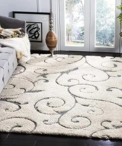 FAS All Area Rugs And Runners Premium Swirl Thick Plush Cream/Dark Blue Area Shag Rug 13 FAS All Area Rugs And Runners Premium Swirl Thick Plush Cream/Dark Blue Area Shag Rug