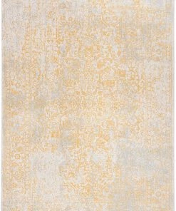 Modern Rugs And Decor All Area Rugs And Runners Oriental Shabby Chic Vintage Distressed Area Rug, Ivory/Gold