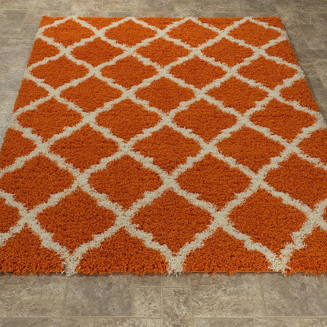 WRG Orange Soft White Shag Area Rugs All Area Rugs And Runners 2 WRG Orange Soft White Shag Area Rugs All Area Rugs And Runners