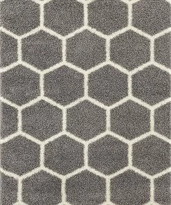 WRG Cozy Geometric Shag Gray Area Rug All Area Rugs And Runners