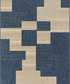 Well Woven Marbella Grey & Ivory Zig-Zag Stripes Distressed Geometric Pattern Area Rug