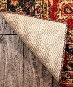 Well Woven Eugene Red Oriental Medallion Non-Slip Rubber Backed Runner Rug All Area Rugs And Runners