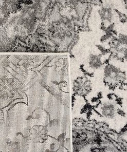 FAS Floral Cream/ Silver Soft Area Rugs