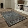 Modern Rugs And Decor Maples Rugs Pelham Vintage Kitchen Rugs Non Skid Blue/Walnut
