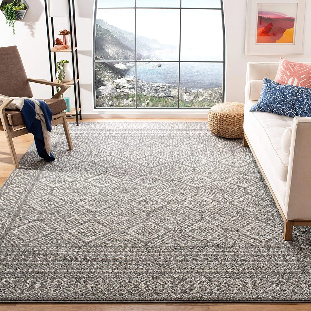 Safavieh Moroccan Boho Distressed Area Rug Dark Grey / Ivory All Area Rugs And Runners 8 Safavieh Moroccan Boho Distressed Area Rug Dark Grey / Ivory All Area Rugs And Runners