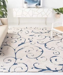 FAS All Area Rugs And Runners Premium Swirl Thick Plush Cream/Blue Area Shag Rug 19 FAS All Area Rugs And Runners Premium Swirl Thick Plush Cream/Blue Area Shag Rug