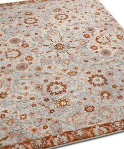 WW Vintage Floral Medallion Gray/Grey Copper Area Rugs All Area Rugs And Runners