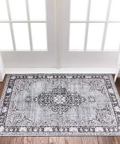 Well Woven Machine Washable Grey Vintage Oriental Medallion Flat Pile Area Rug All Area Rugs And Runners 14 Well Woven Machine Washable Grey Vintage Oriental Medallion Flat Pile Area Rug All Area Rugs And Runners