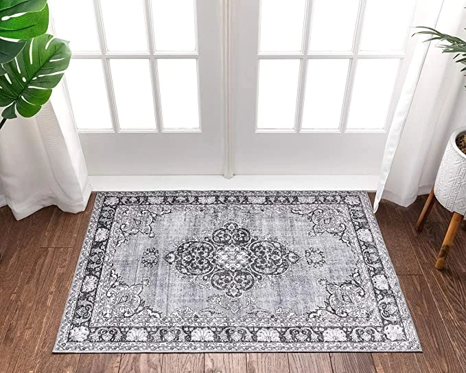 Well Woven Machine Washable Grey Vintage Oriental Medallion Flat Pile Area Rug All Area Rugs And Runners 7 Well Woven Machine Washable Grey Vintage Oriental Medallion Flat Pile Area Rug All Area Rugs And Runners