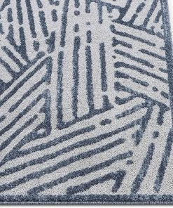 Well Woven Gizelda Blue Geometric Lines Pattern Area Rug All Area Rugs And Runners