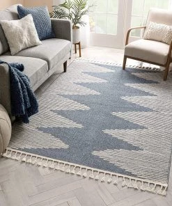 Bergen Beige All Area Rugs And Runners Zella Denim Blue Tribal Diamond Soft Area Rug