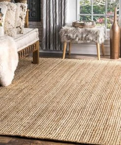 NL All Area Rugs And Runners Handmade Braided Natural Jute Soft Area Rugs