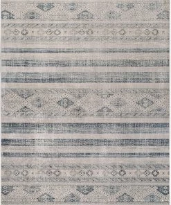 Modern Rugs And Decor Roseline Vintage Tribal Area Rug, Blue