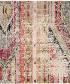 FAS Distressed Light Grey Multi-color Soft Area Rug