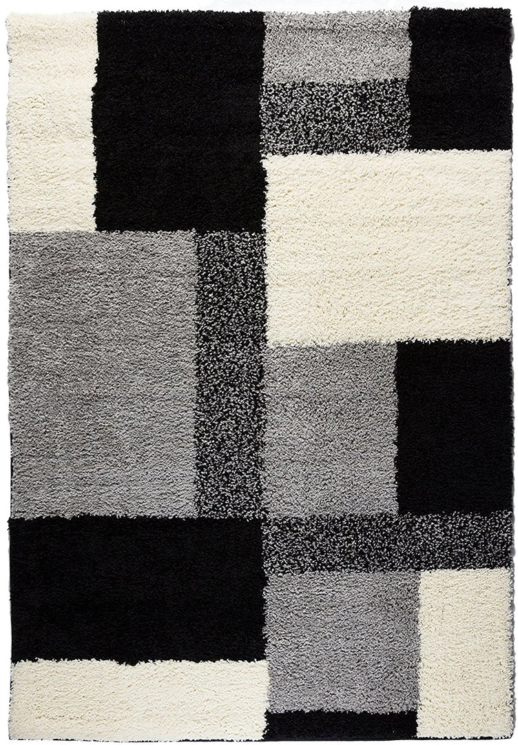 Cubes Black Contemporary Rug Modern Geometric Pattern Shag Area Rug 11 Cubes Black Contemporary Rug Modern Geometric Pattern Shag Area Rug