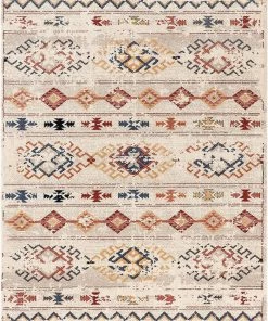 Well Woven Red Vintage Stripes Pattern Area Rug