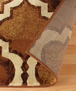 SUP Modern Geometric Trellis Brown Soft Area Rug All Area Rugs And Runners